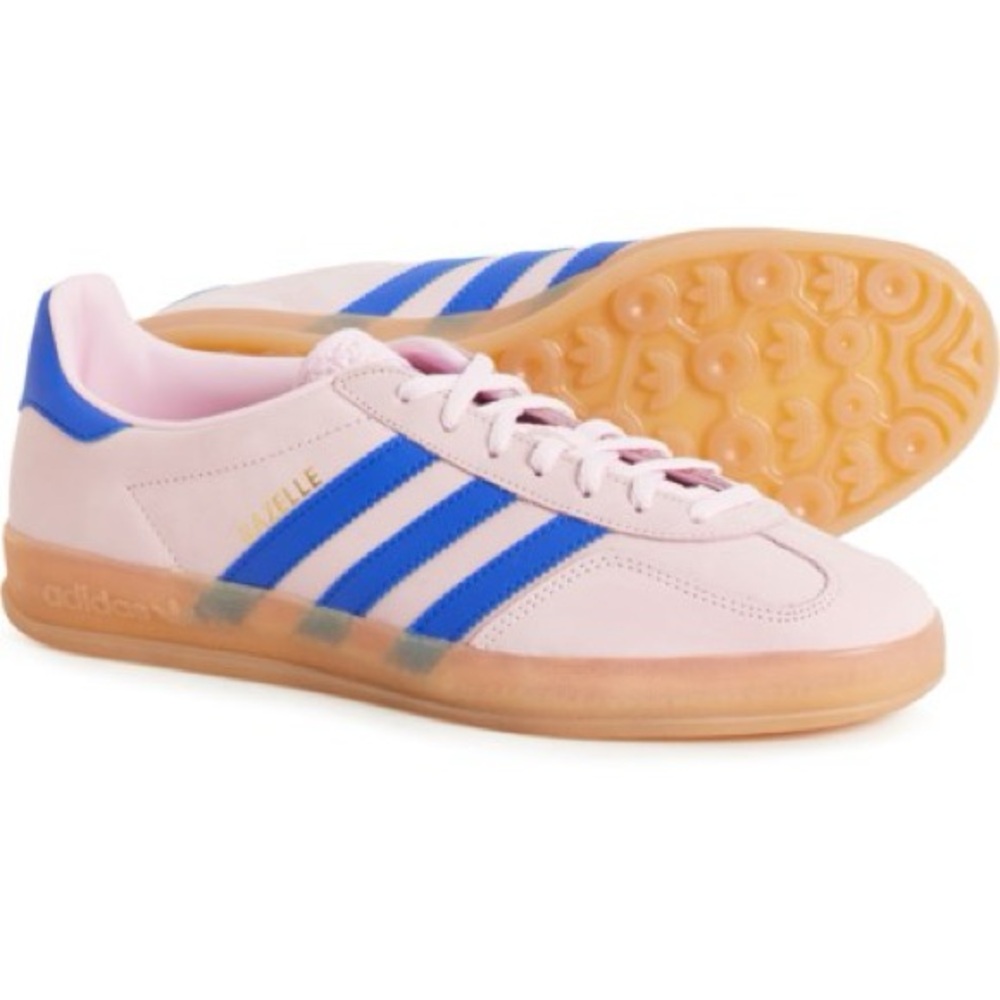 Adidas Pink and Blue Retro Sneakers